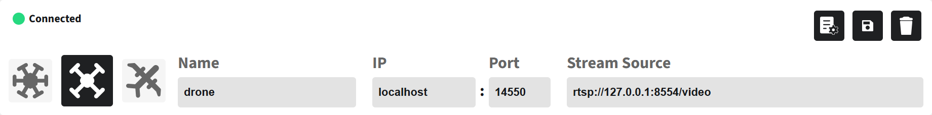 Review saved comm-link details