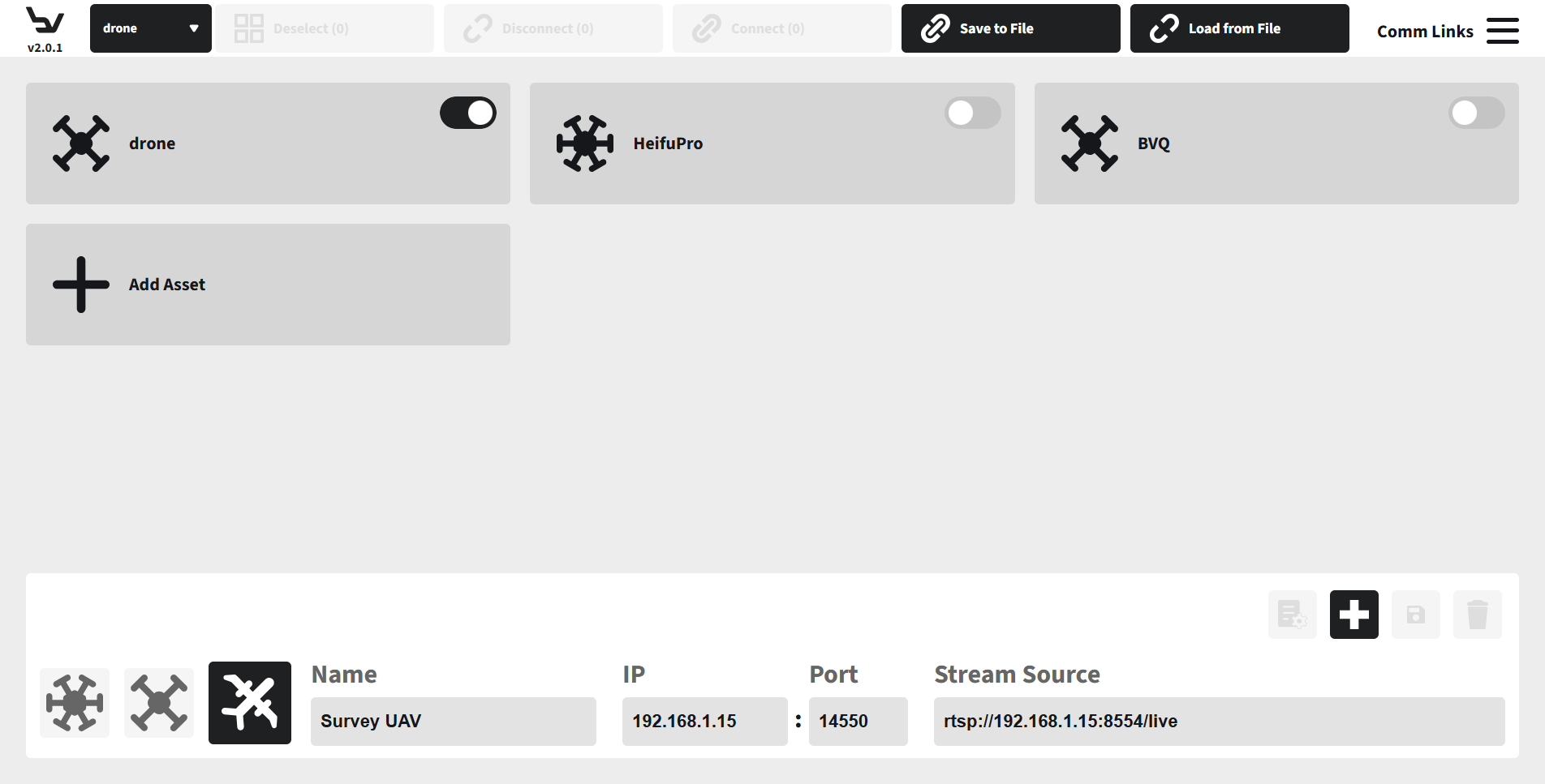 Open the Add Asset workflow