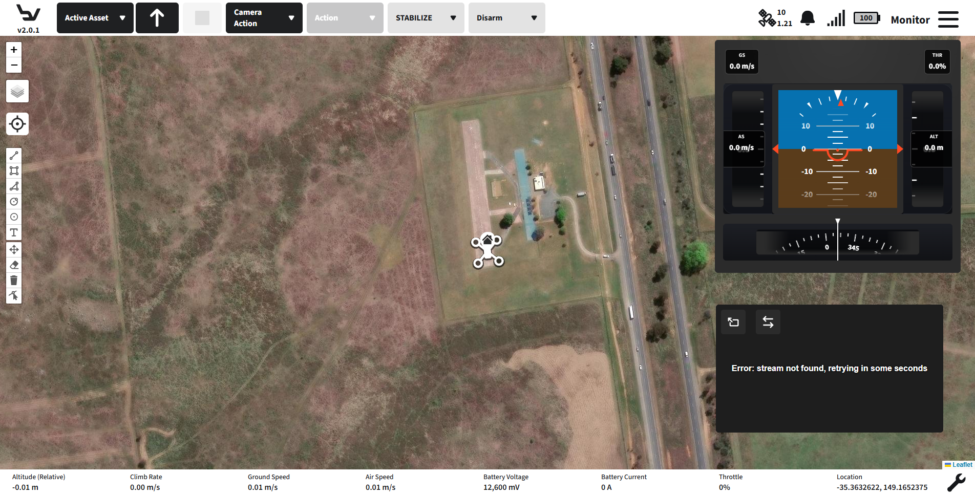 Monitor state without an active asset